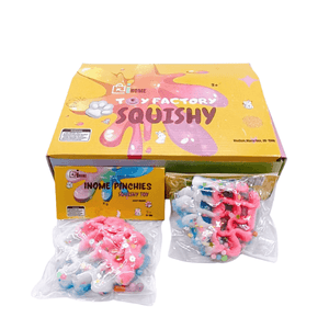 Medium Squishy Triple Color Round Waffle - Box of 16 Pieces
