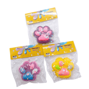 Jumbo Squishy 12cm Colorful Cat Paw – Box of 6 Pieces