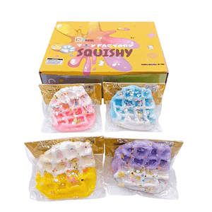 Medium Squishy 10cm Two-Color Waffle - Box of 16 Pieces