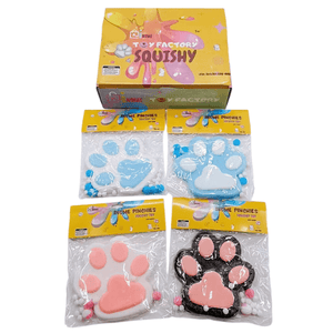 Jumbo Squishy 14cm Flat Cat Paw– Box of 6 Pieces