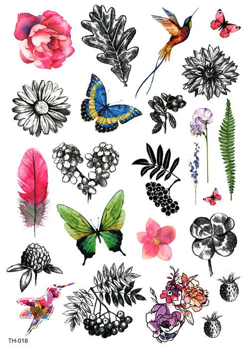 15 Piece Temporary Tattoo Refill package – Half Arm Designs