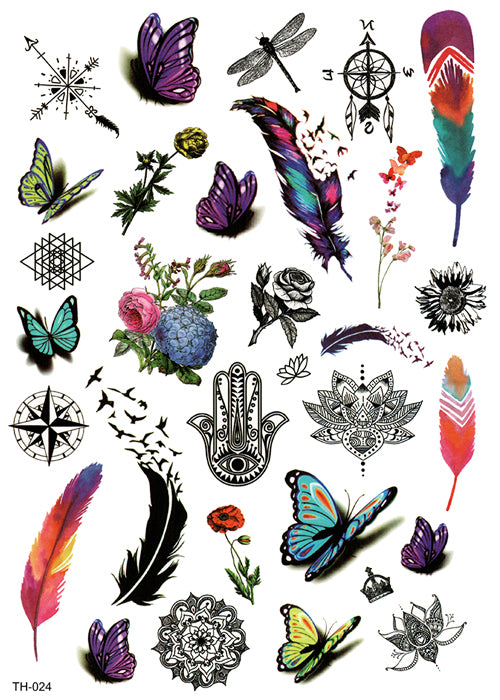 15 Piece Temporary Tattoo Refill package – Half Arm Designs