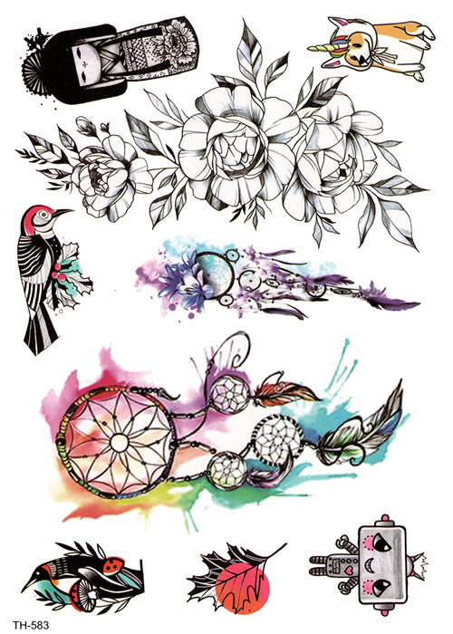 15 Piece Temporary Tattoo Refill package – Half Arm Designs