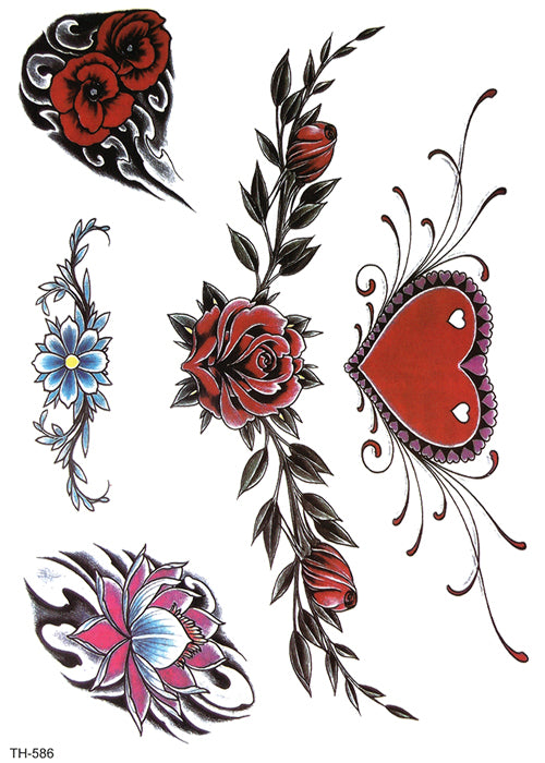 15 Piece Temporary Tattoo Refill package – Half Arm Designs