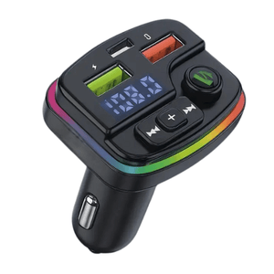 RGB Bluetooth FM Transmitter Car Charger with Dual USB Ports & LED Display