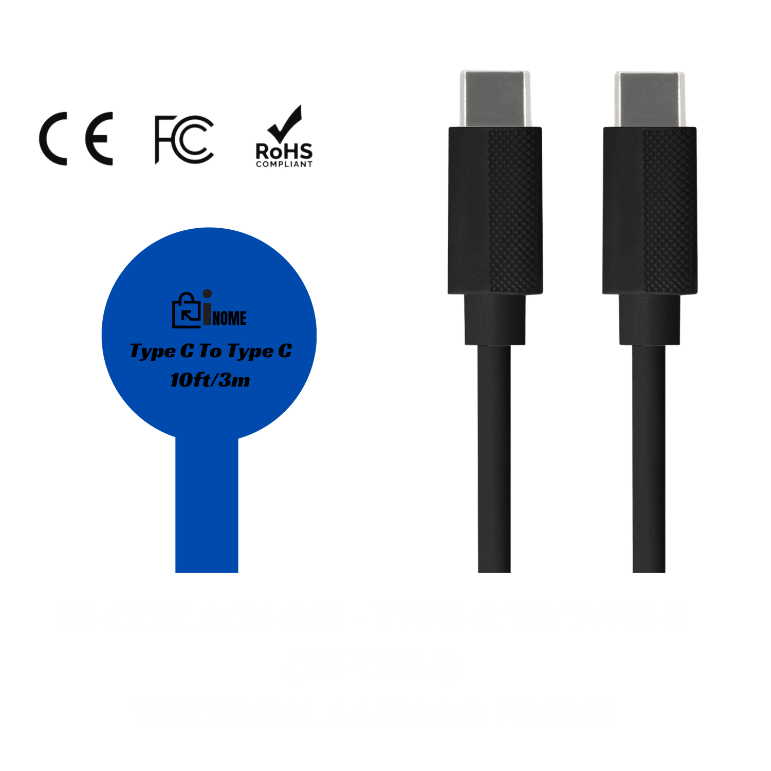 Thick Charger Cables 10ft - Pack of 10