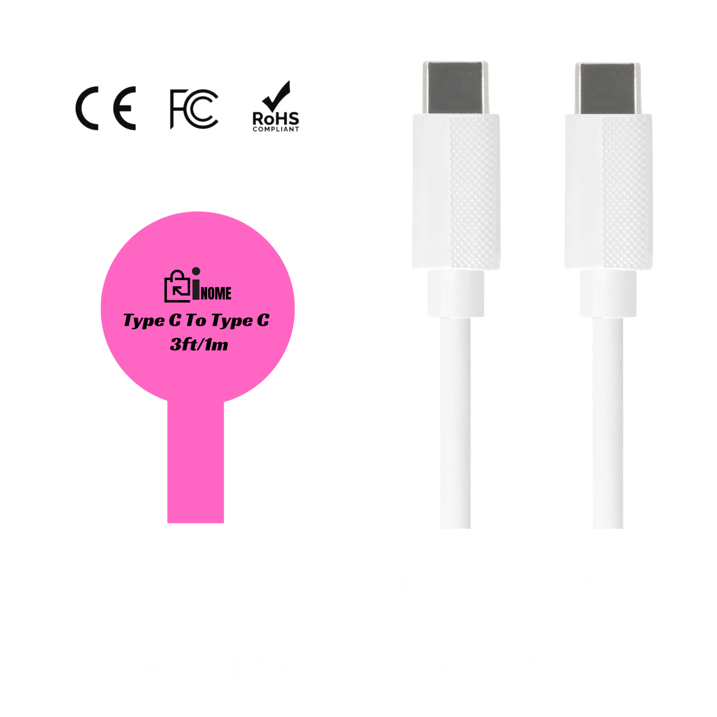 Thick Charger Cables 3ft - Pack of 10